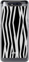 Samsung Galaxy A80 Hoesje Transparant TPU Case - Zebra Print #ffffff