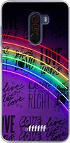 Xiaomi Pocophone F1 Hoesje Transparant TPU Case - Love is Love #ffffff