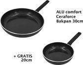 Demeyere Alu Comfort 3 Koekenpan – Keramische Antikleeflaag – Koekenpan Inductie – Ceraforce (PTFE-vrij) - Pannen Set 30 cm + 20 cm