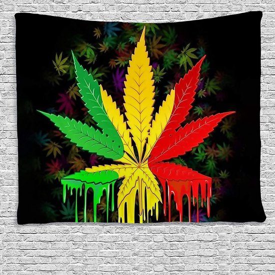 Ulticool - Wiet Weed Reggae Rasta Cannabis Natuur - Wandkleed - 200x150 cm - Groot wandtapijt - Poster
