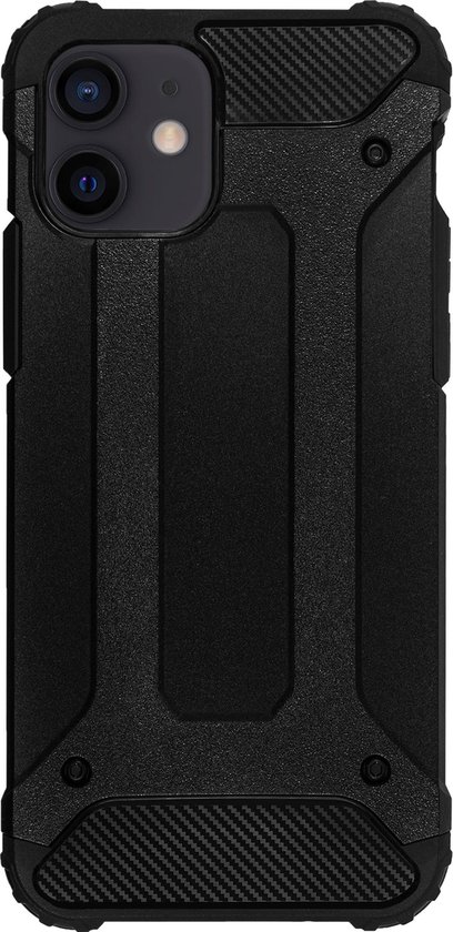 BMAX Classic Armor Phone Case pour Iphone 12 / Couverture rigide / Étui de protection / Étui de téléphone / Étui rigide / Protection de téléphone - Noir / Zwart