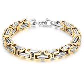 Amodi® Jewellery - Byzantine Armband - Geometrisch - Byzantijnse Touw Structuur - Goud- en Zilverkleurig