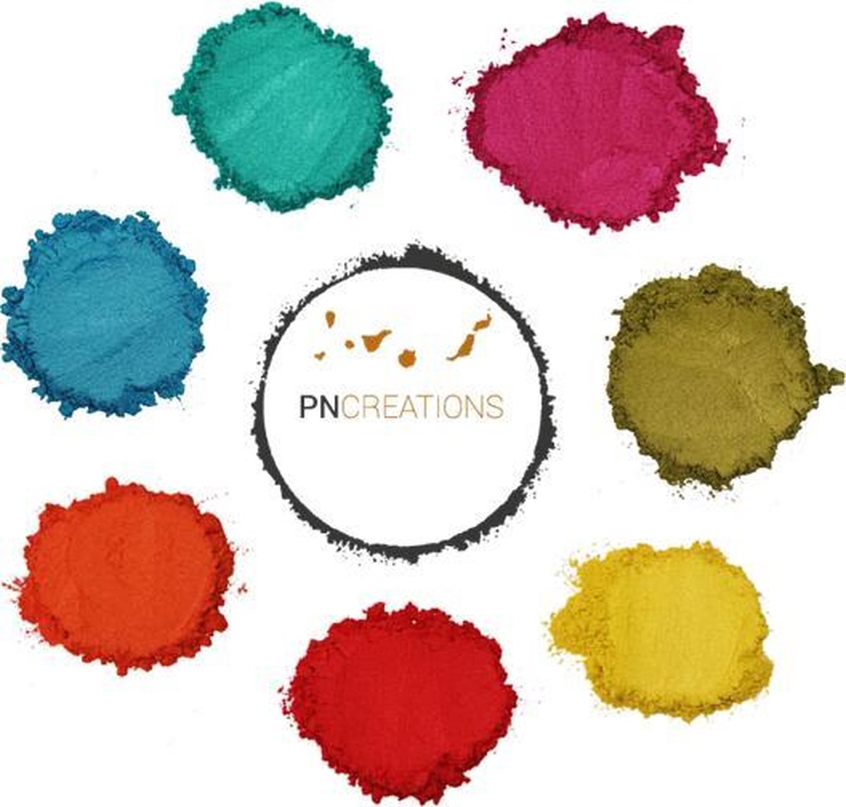 PNCreations Pigmentpoeder Hot Summer Color Mix | Kleurpoeder | 7 Kleuren | Epoxy | Zeep Maken | Hars | Giethars | Verftoevoeging