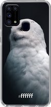 Samsung Galaxy M31 Hoesje Transparant TPU Case - Witte Uil #ffffff