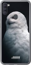 Samsung Galaxy A11 Hoesje Transparant TPU Case - Witte Uil #ffffff