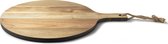 Gusta borrelplank hout - serveerplank rond - 52x39cm