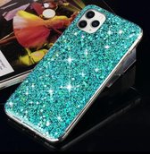 iPhone 11 - TPU / Siliconen glitter hoesje - turquoise