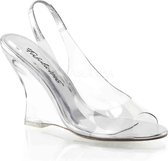 Fabulicious Sleehakken -37 Shoes- LOVELY-450 US 7 Transparant/Zilverkleurig