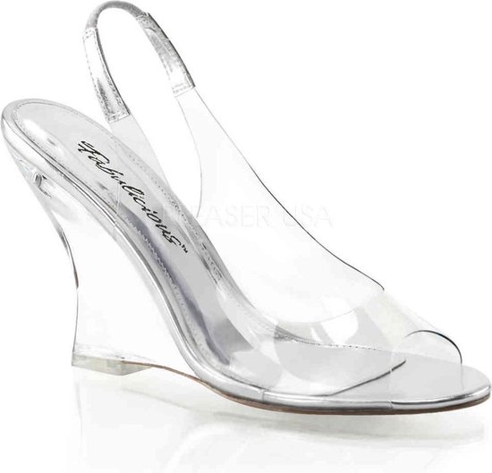 Fabulicious Sleehakken -37 Shoes- LOVELY-450 US 7 Transparant/Zilverkleurig  | bol.com