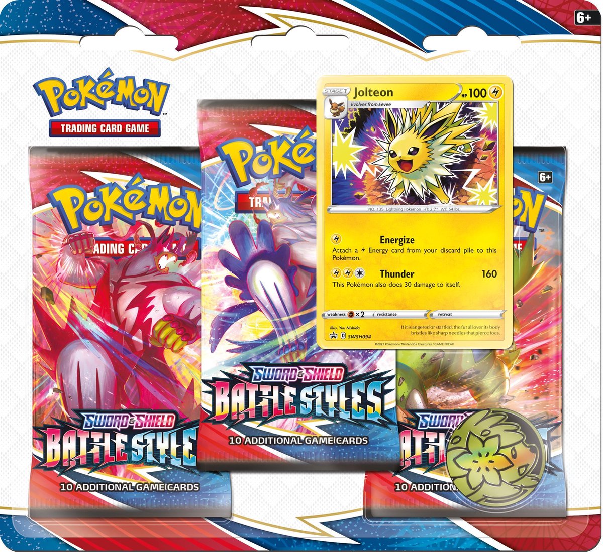 Pokémon Sword & Shield Battle Styles 3BoosterBlister - Jolteon - Pokémon Kaarten - Pokémon