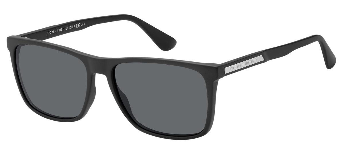 Tommy Hilfiger Zonnebril Cool & Smart Mann’s Comfort Sunglasses Bril Zwart Grijs Trendy Merkbril
