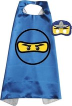 Ninjago Verkleedpak jongen - Cape en Masker - Blauw - Jay - Ninja outfit - Ninja verkleedpak