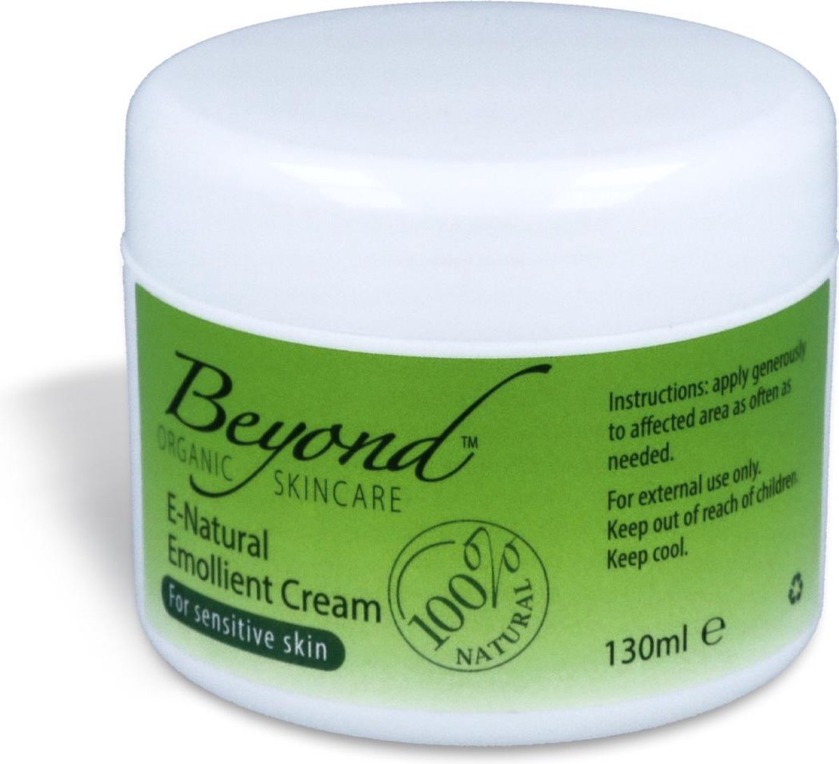 Beyond Organic Skincare - E-Natural Emollient cream - zeer droge huid - eczeem - Psoriasis -