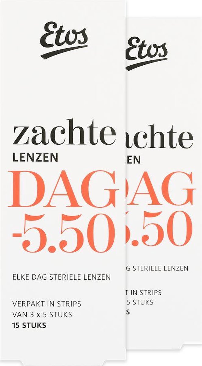 Etos Zachte Daglenzen -5,50 - 30 stuks (2 x 15)