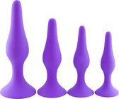 Buttplug Set Dr. Love - Seksspeeltje Kopen - Anal Plug - Siliconen Buttplug - 4 Kleuren - Seksspeeltjes voor Mannen en Vrouwen - Seksspeeltjes voor Koppels - Buttplug met Staart