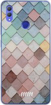 Honor Note 10 Hoesje Transparant TPU Case - Colour Tiles #ffffff