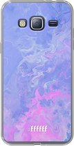 Samsung Galaxy J3 (2016) Hoesje Transparant TPU Case - Purple and Pink Water #ffffff