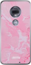 Motorola Moto G7 Hoesje Transparant TPU Case - Pink Sync #ffffff
