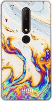 Nokia X6 (2018) Hoesje Transparant TPU Case - Bubble Texture #ffffff