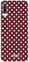 Samsung Galaxy A70 Hoesje Transparant TPU Case - Burgundy Dots #ffffff