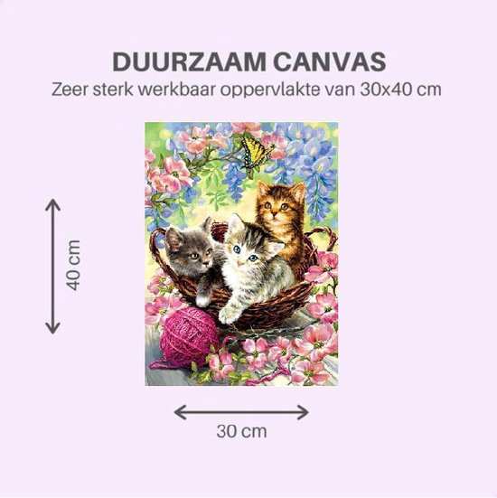 DCIDBEI Diamond Painting Vierkante Stenen Katten 50x40 cm Diamond Painting Kat Vlinder 5D Diamant Painting Afbeeldingen Groot XXL Kruissteekset Voorgedrukt Katten Diamant Painting Als Cadeau