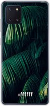 6F hoesje - geschikt voor Samsung Galaxy Note 10 Lite -  Transparant TPU Case - Palm Leaves Dark #ffffff