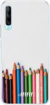 Huawei P Smart Pro Hoesje Transparant TPU Case - Pencils #ffffff