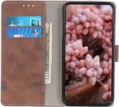 OnePlus 9 Pro Hoesje Vintage Portemonnee Book Case Bruin