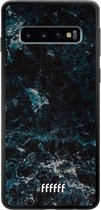 Samsung Galaxy S10 Hoesje TPU Case - Dark Blue Marble #ffffff