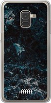 Samsung Galaxy A8 (2018) Hoesje Transparant TPU Case - Dark Blue Marble #ffffff