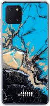 Samsung Galaxy Note 10 Lite Hoesje Transparant TPU Case - Blue meets Dark Marble #ffffff
