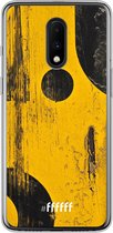 OnePlus 7 Hoesje Transparant TPU Case - Black And Yellow #ffffff