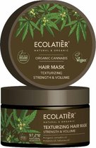 Biologische CANNABIS Hennep haarmasker voor volume, sterk haar, regenereert het haar, pluizig en broos haar, EO Lab - Ecolatier 250ml