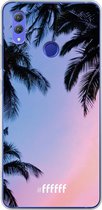 Honor Note 10 Hoesje Transparant TPU Case - Sunset Palms #ffffff