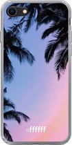 6F hoesje - geschikt voor iPhone SE (2020) - Transparant TPU Case - Sunset Palms #ffffff