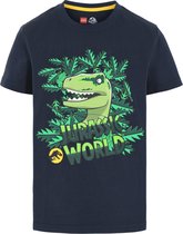 Lego t-shirt Jurassic World zwart - maat 110