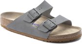 Birkenstock Arizona SFB BF Desert Soil Gray Regular Heren Slippers - Grey - Maat 41