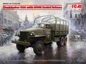 1:35 ICM 35510 Studebaker US6 with WWII Soviet Drivers Plastic kit