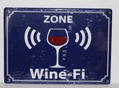 Straatnaam Bord " Zone Wine-Fi"