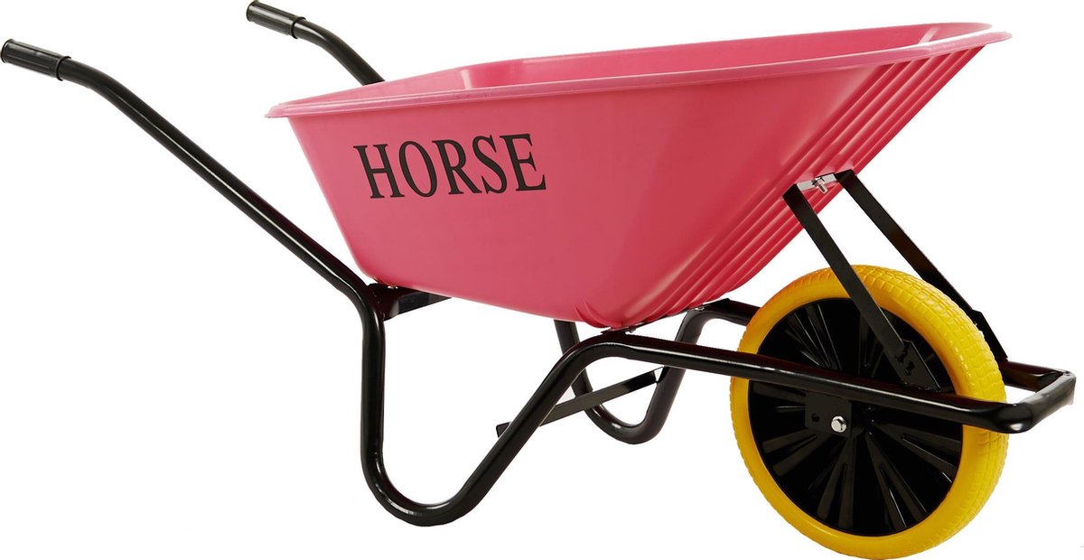 Bol.com Horse Kruiwagen met antilek band -Gemonteerd geleverd - kruiwagen roze - kruiwagen 100 liter aanbieding