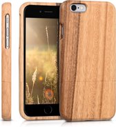 kwmobile hoesje voor Apple iPhone 6 / 6S - Smartphonehoesje van hout - Backcover in lichtbruin