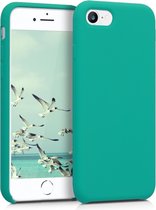 kwmobile telefoonhoesje voor Apple iPhone SE (2022) / SE (2020) / 8 / 7 - Hoesje met siliconen coating - Smartphone case in turquoise