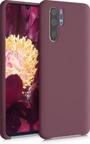 kwmobile telefoonhoesje voor Huawei P30 Pro - Hoesje met siliconen coating - Smartphone case in pruim