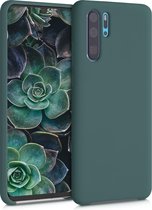 kwmobile telefoonhoesje geschikt voor Huawei P30 Pro - Hoesje met siliconen coating - Smartphone case in blauwgroen