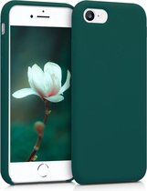 kwmobile telefoonhoesje voor Apple iPhone SE (2022) / SE (2020) / 8 / 7 - Hoesje met siliconen coating - Smartphone case in turqoise-groen