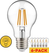 Proventa Energiezuinige LED Filament lamp met standaard E27 fitting - 6-pack LED lampen
