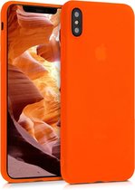 kwmobile telefoonhoesje voor Apple iPhone XS Max - Hoesje voor smartphone - Back cover in neon oranje