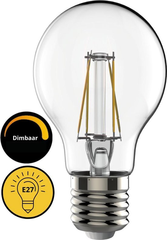 Proventa Dimbare LED filament lamp - E27 fitting - Stralingshoek van 360° - 1 x led lamp