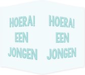 GEBOORTEBORD RAAM BABY 'HOERA EEN JONGEN' - 50 X 70 - GEBOORTEBORD JONGEN - RAAMBORD - GEBOORTE - JONGEN - GEBOORTEVERSIERING - RAAMBORD BABY