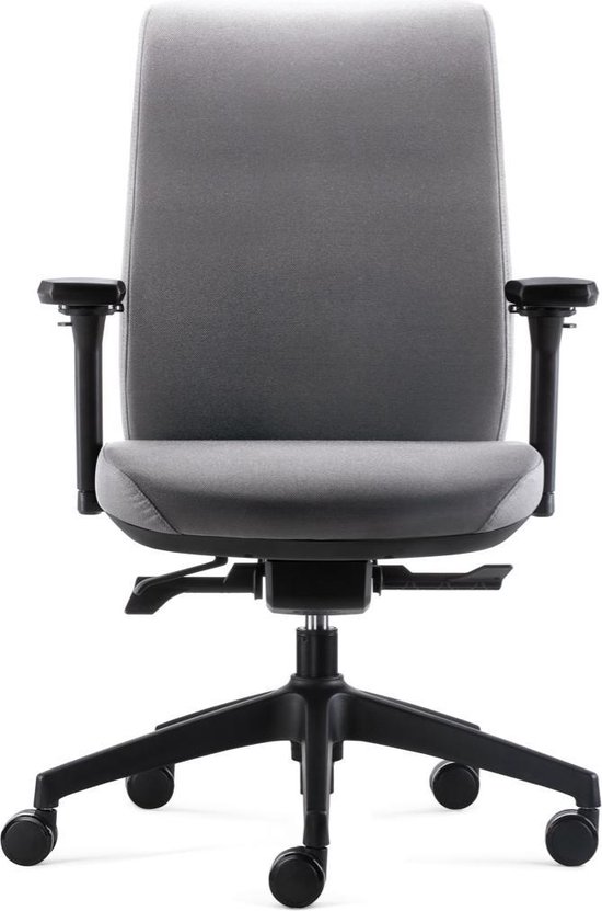Offisk Orion light grey, luxe ergonomische bureaustoel, Arbo gecertificeerd, professioneel Donati mechaniek